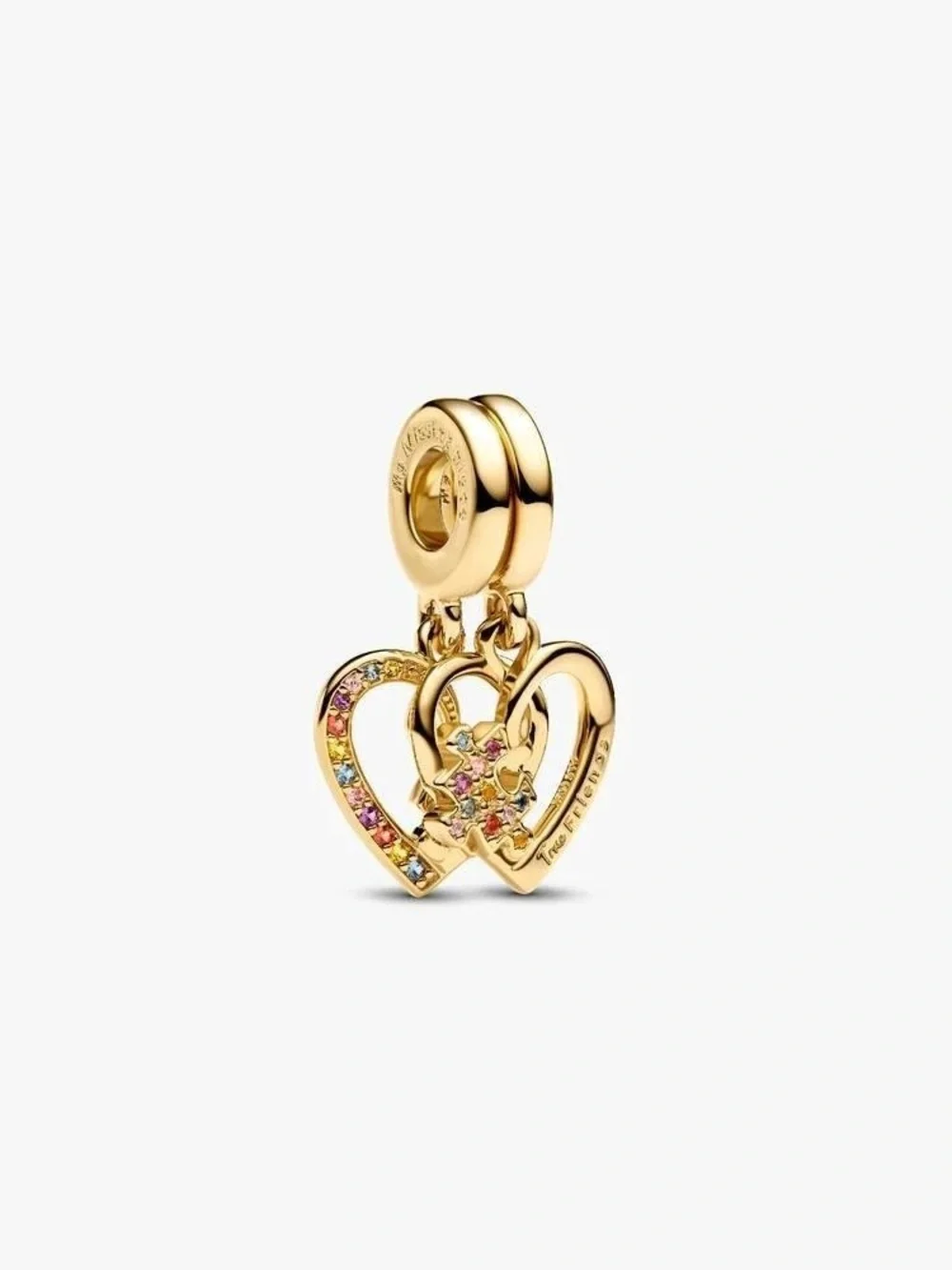Pandora Splittable Puzzle Piece Hearts Dangle Charm